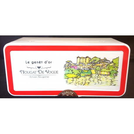 Boîte Village de Vogüé et 150 g de nougat tendre nature